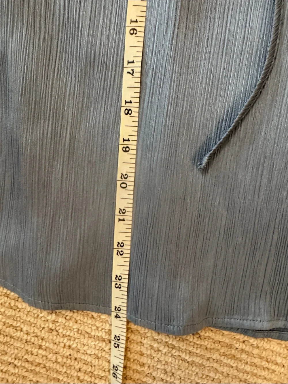 Calvin Klein Dusty Blue V-Neck Long-Sleeve Blouse - Picture 7 of 7